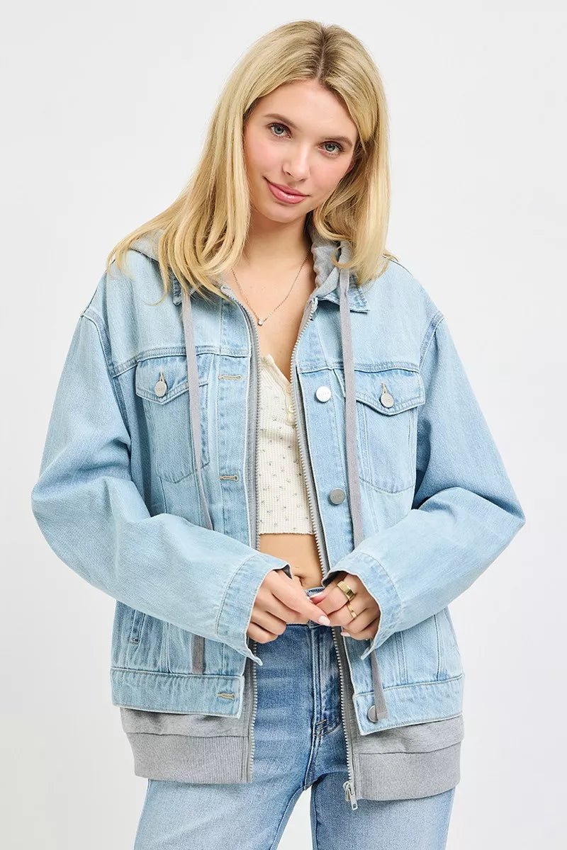 RISEN Oversized Hoodie Jacket - Bitsy Gypsy Boutique