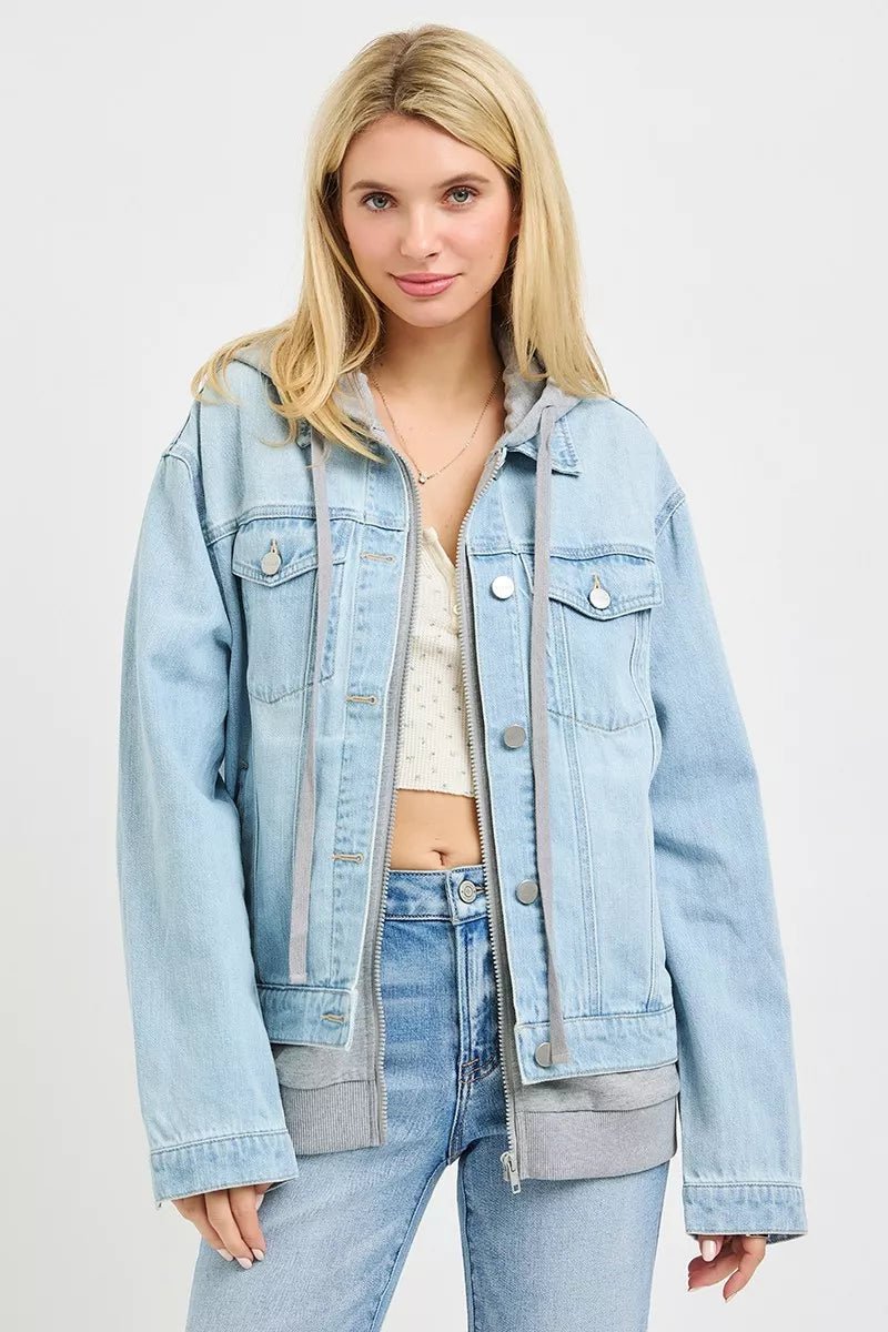 RISEN Oversized Hoodie Jacket - Bitsy Gypsy Boutique