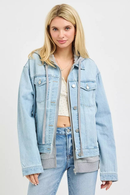 RISEN Oversized Hoodie Jacket - Bitsy Gypsy Boutique