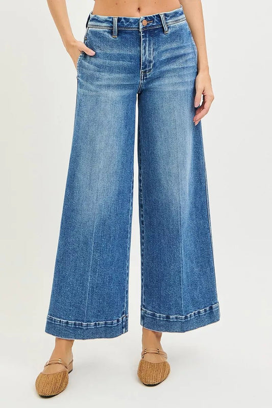 RISEN Slouchy Ankle Wide Jeans - Bitsy Gypsy Boutique