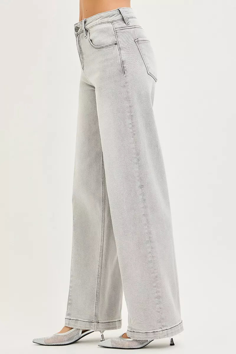 RISEN Slouchy Baggy Jeans with Contrast Stitching - Bitsy Gypsy Boutique