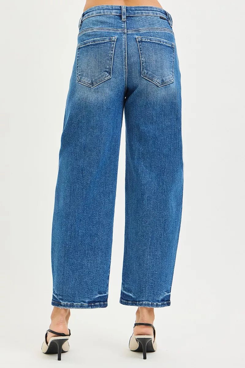 RISEN Slouchy Cropped Barrel Jeans - Bitsy Gypsy Boutique