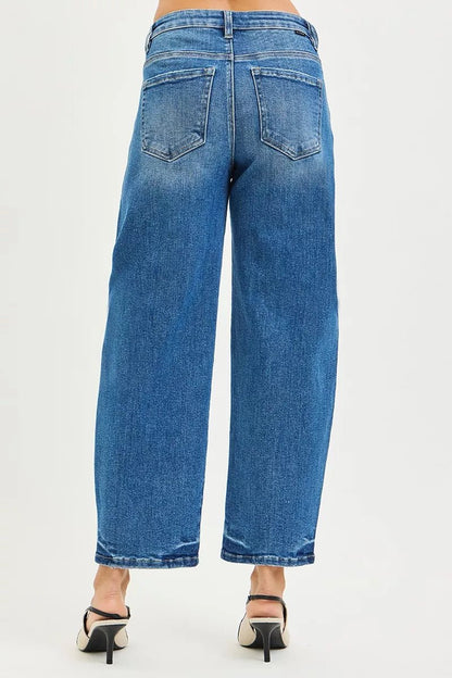 RISEN Slouchy Cropped Barrel Jeans - Bitsy Gypsy Boutique