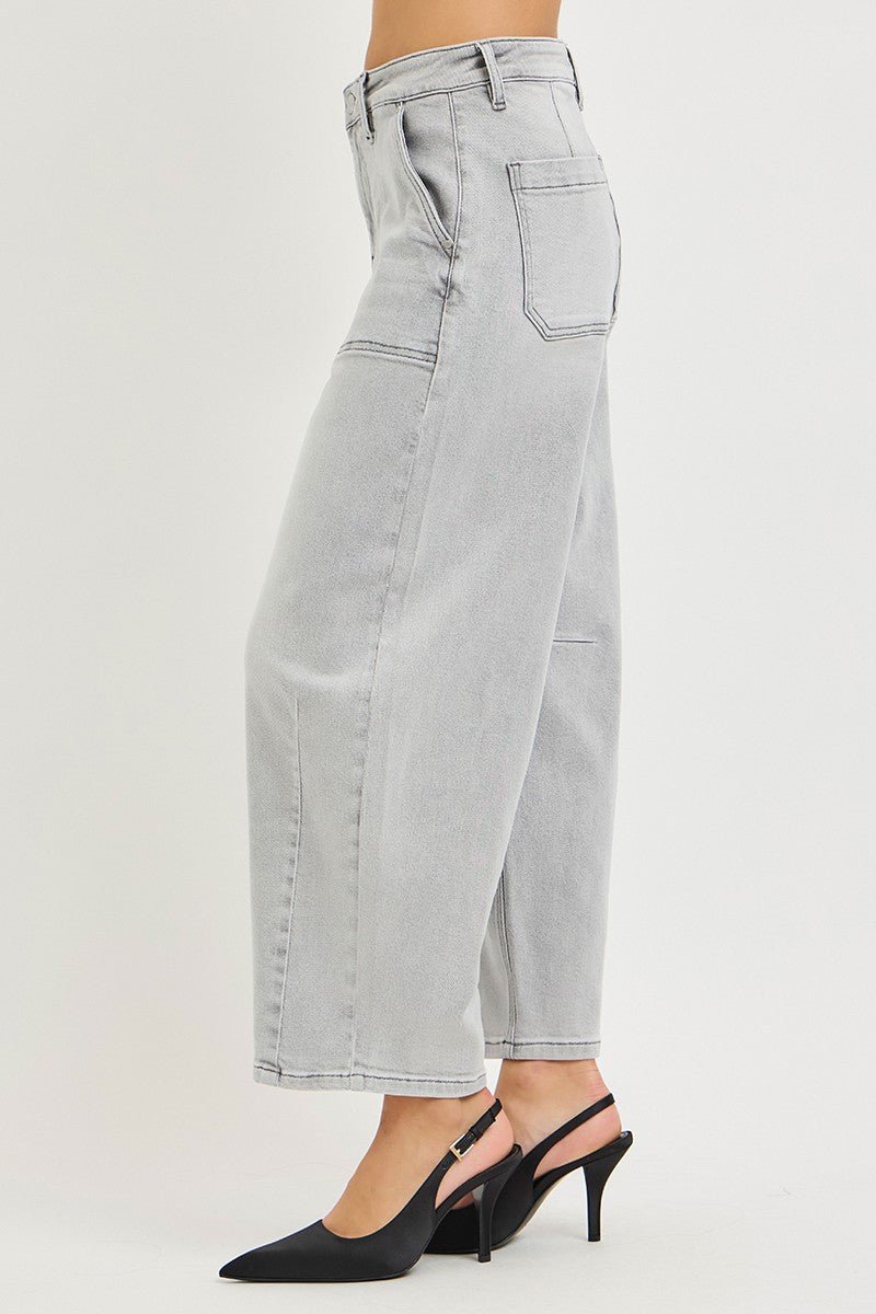 RISEN Slouchy Cropped Barrel Jeans - Bitsy Gypsy Boutique