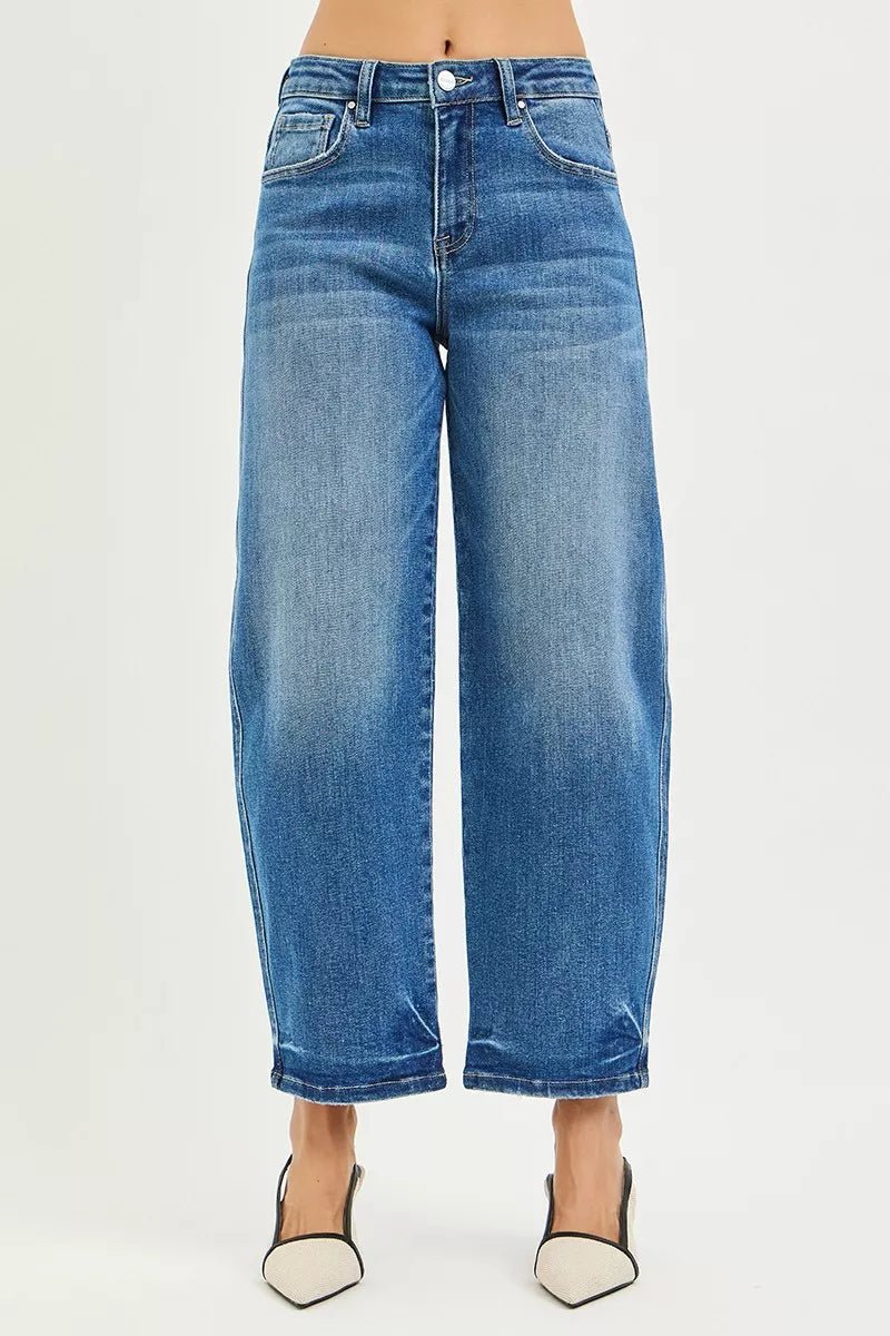 RISEN Slouchy Cropped Barrel Jeans - Bitsy Gypsy Boutique