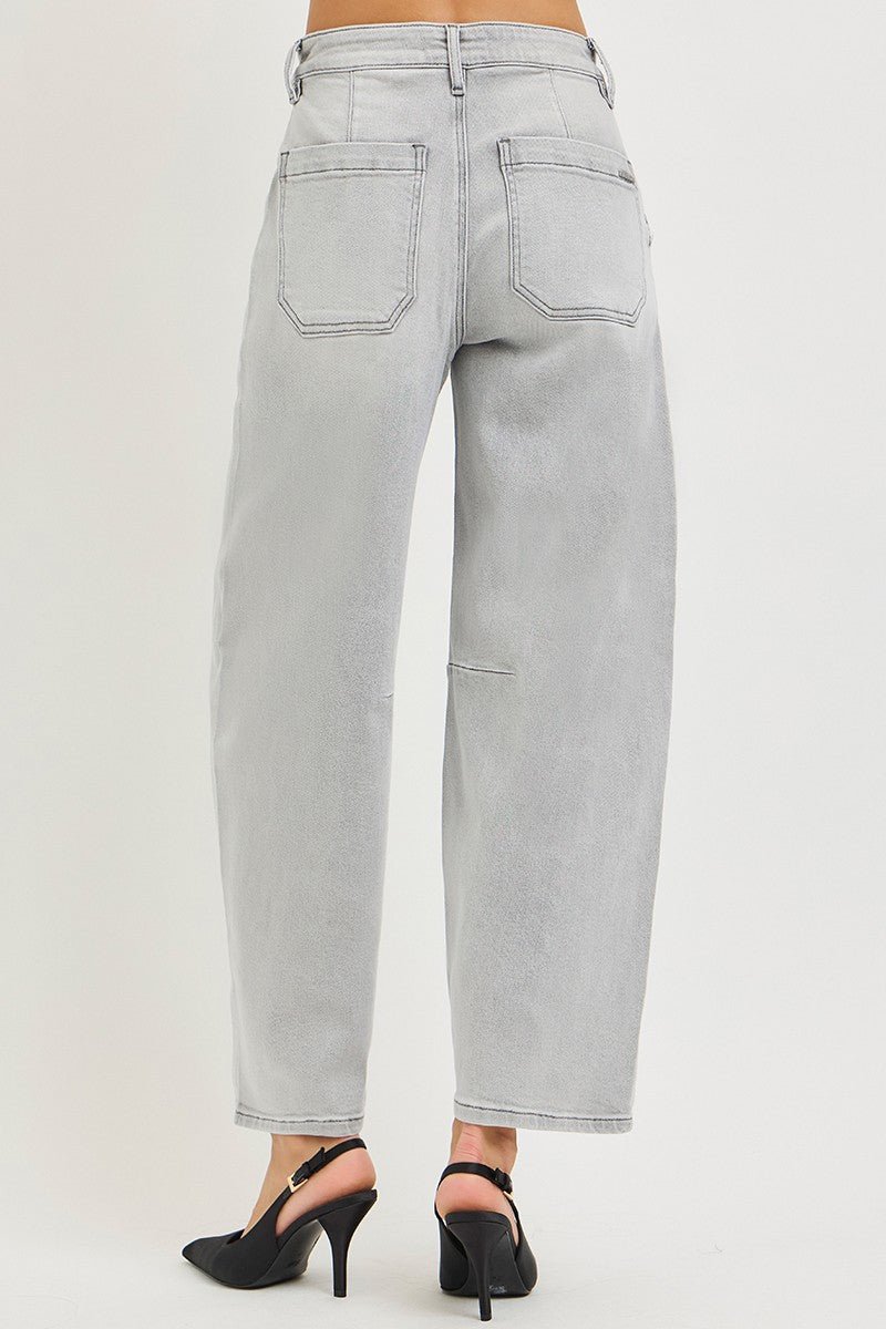 RISEN Slouchy Cropped Barrel Jeans - Bitsy Gypsy Boutique