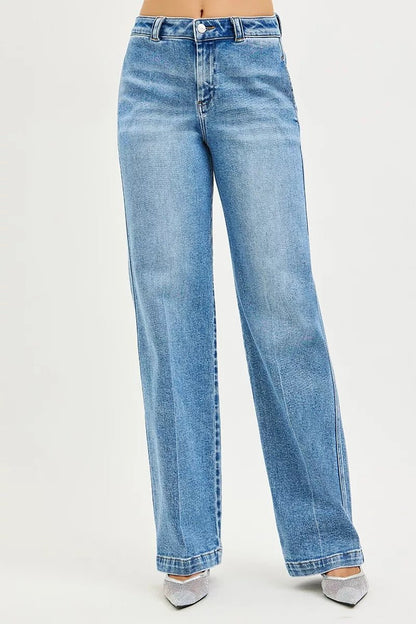 RISEN Slouchy Straight Jeans - Bitsy Gypsy Boutique