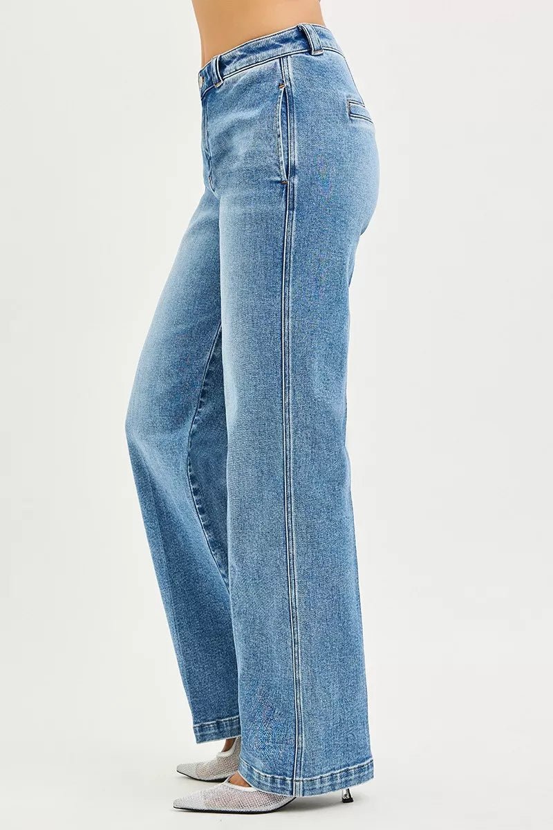 RISEN Slouchy Straight Jeans - Bitsy Gypsy Boutique