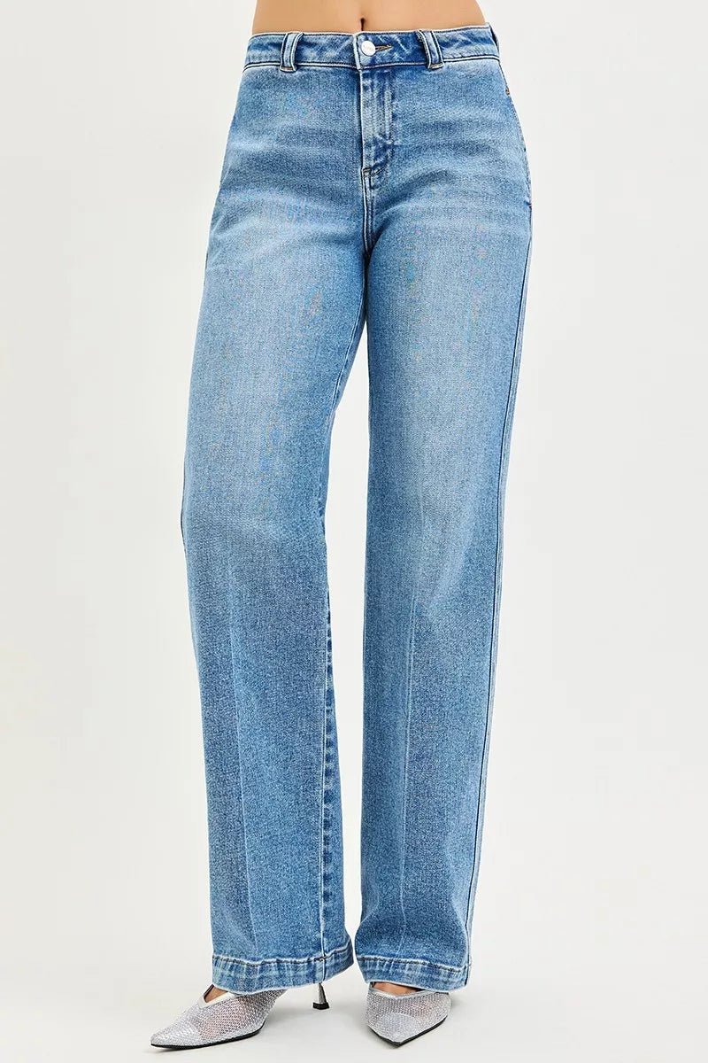 RISEN Slouchy Straight Jeans - Bitsy Gypsy Boutique