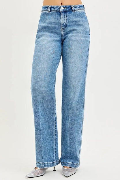RISEN Slouchy Straight Jeans - Bitsy Gypsy Boutique