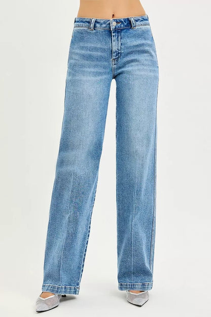 RISEN Slouchy Straight Jeans - Bitsy Gypsy Boutique