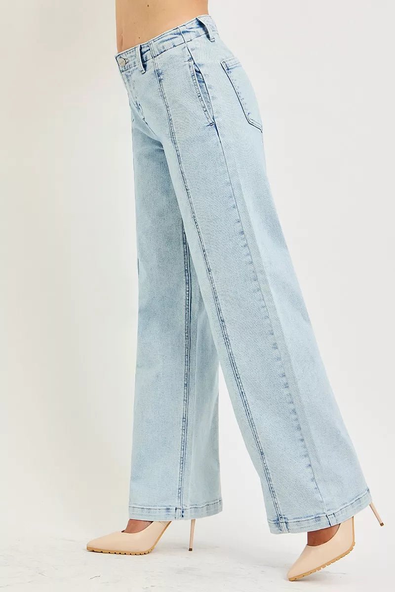 RISEN Slouchy Wide Leg Jeans - Bitsy Gypsy Boutique