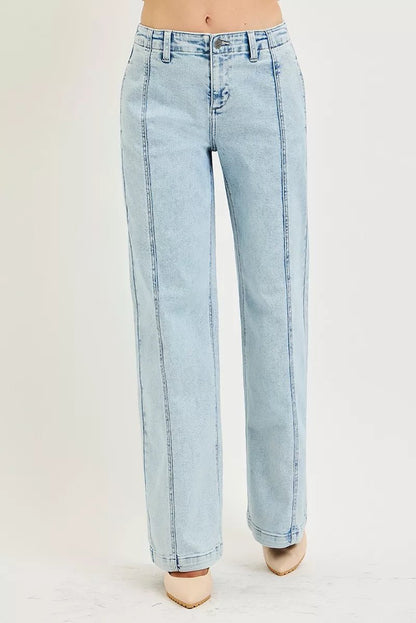 RISEN Slouchy Wide Leg Jeans - Bitsy Gypsy Boutique