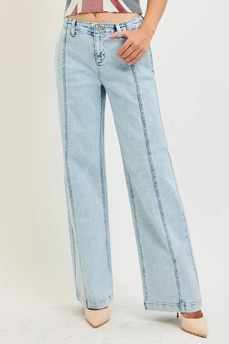 RISEN Slouchy Wide Leg Jeans - Bitsy Gypsy Boutique