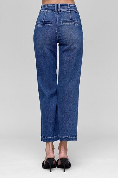 RISEN Tummy Control High Rise Crop Jeans - Bitsy Gypsy Boutique