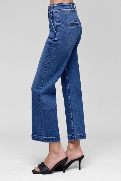 RISEN Tummy Control High Rise Crop Jeans - Bitsy Gypsy Boutique