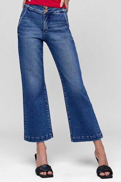 RISEN Tummy Control High Rise Crop Jeans - Bitsy Gypsy Boutique