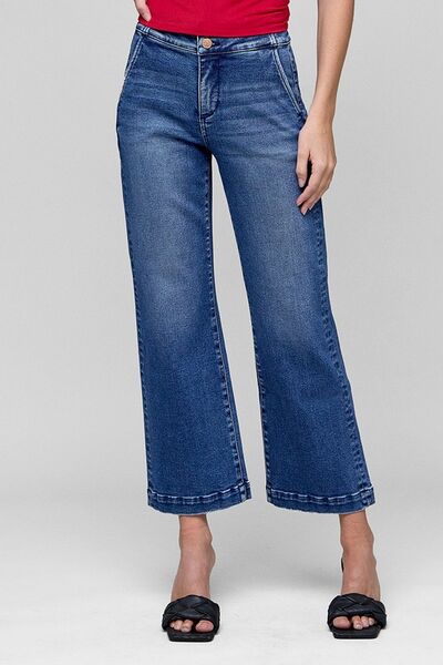 RISEN Tummy Control High Rise Crop Jeans - Bitsy Gypsy Boutique