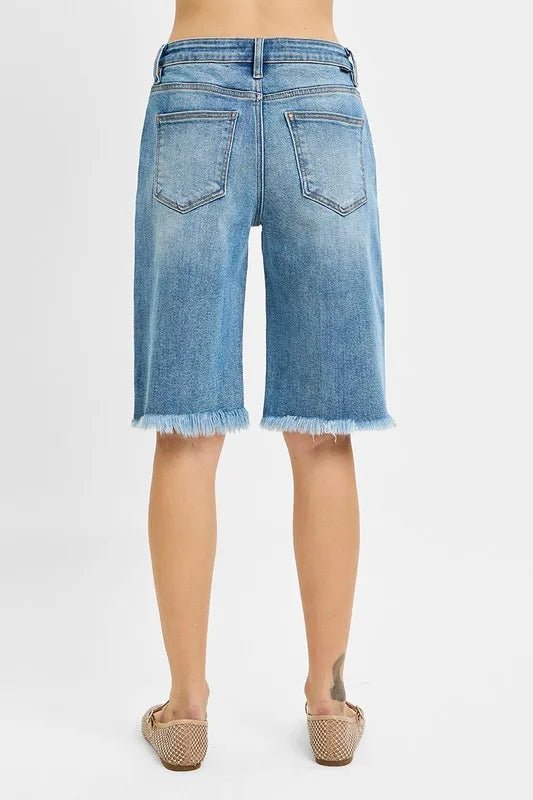 RISEN Tummy Control Mid Rise Fit Bermuda - Bitsy Gypsy Boutique