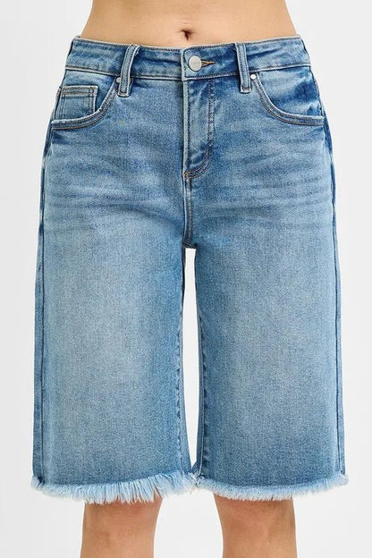 RISEN Tummy Control Mid Rise Fit Bermuda - Bitsy Gypsy Boutique