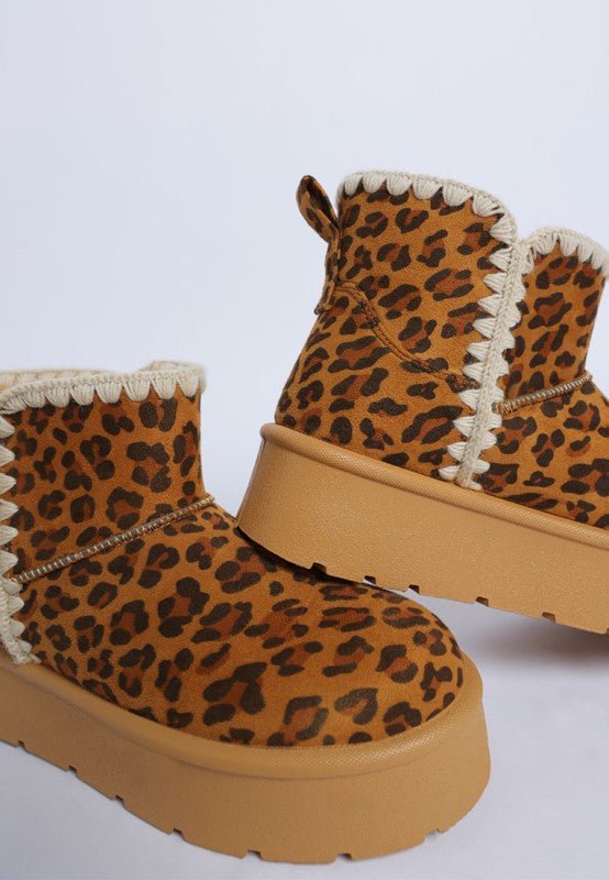 Rochas Leopard Print Snow Boots - Bitsy Gypsy Boutique