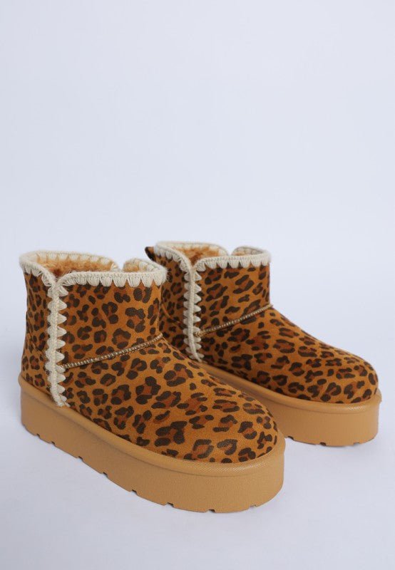 Rochas Leopard Print Snow Boots - Bitsy Gypsy Boutique