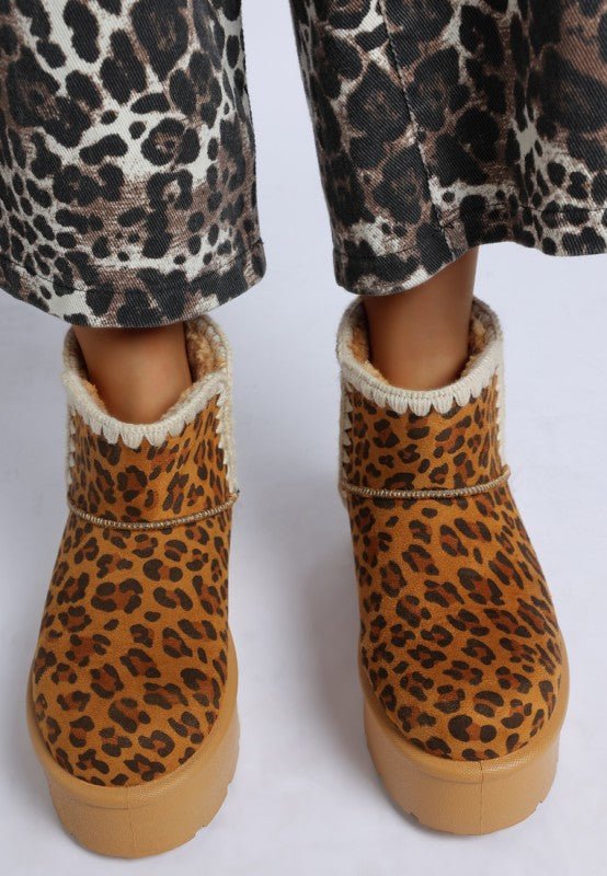 Rochas Leopard Print Snow Boots - Bitsy Gypsy Boutique