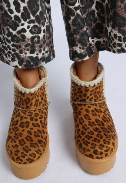 Rochas Leopard Print Snow Boots - Bitsy Gypsy Boutique