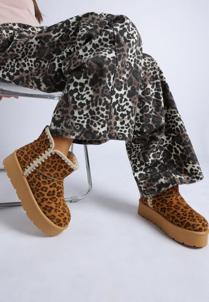 Rochas Leopard Print Snow Boots - Bitsy Gypsy Boutique