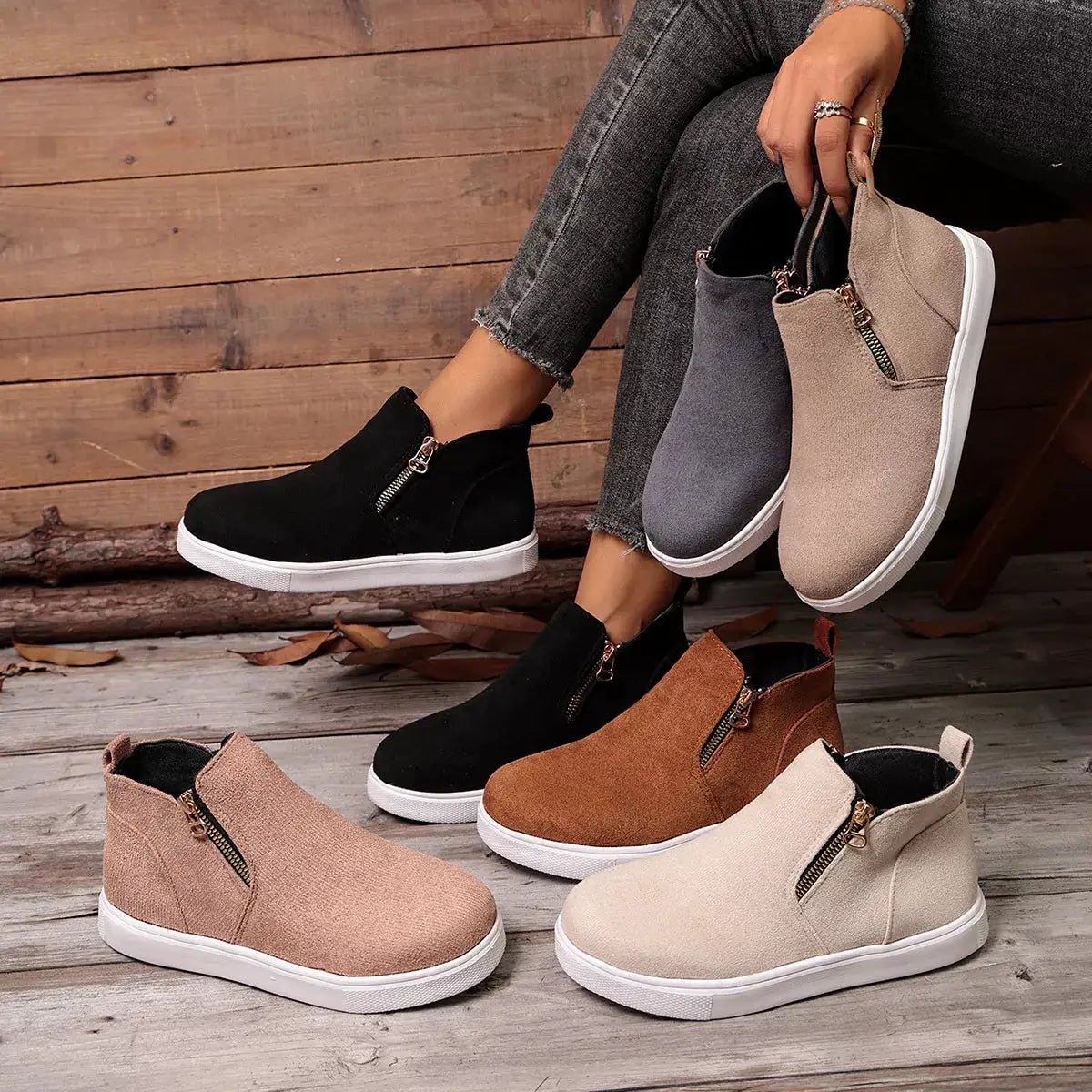 Round Toe Ankle Boots - Bitsy Gypsy Boutique