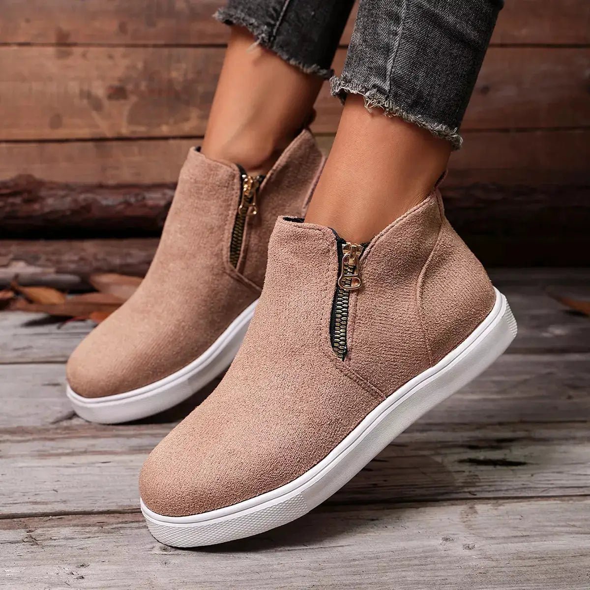 Round Toe Ankle Boots - Bitsy Gypsy Boutique