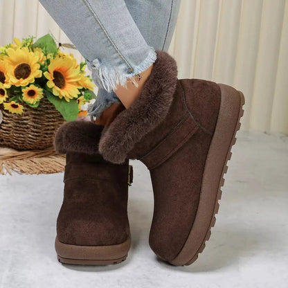 Round Toe Fuzzy Boots - Bitsy Gypsy Boutique
