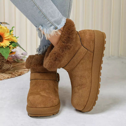 Round Toe Fuzzy Boots - Bitsy Gypsy Boutique