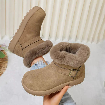 Round Toe Fuzzy Boots - Bitsy Gypsy Boutique