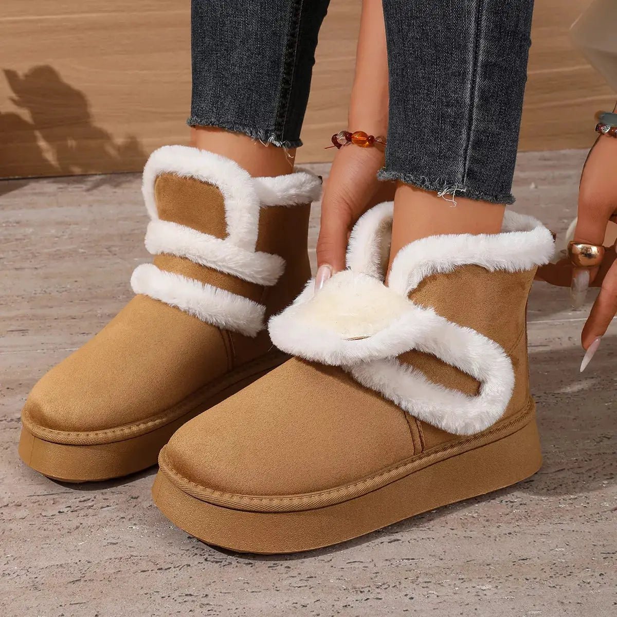 Round Toe Platform Boots - Bitsy Gypsy Boutique