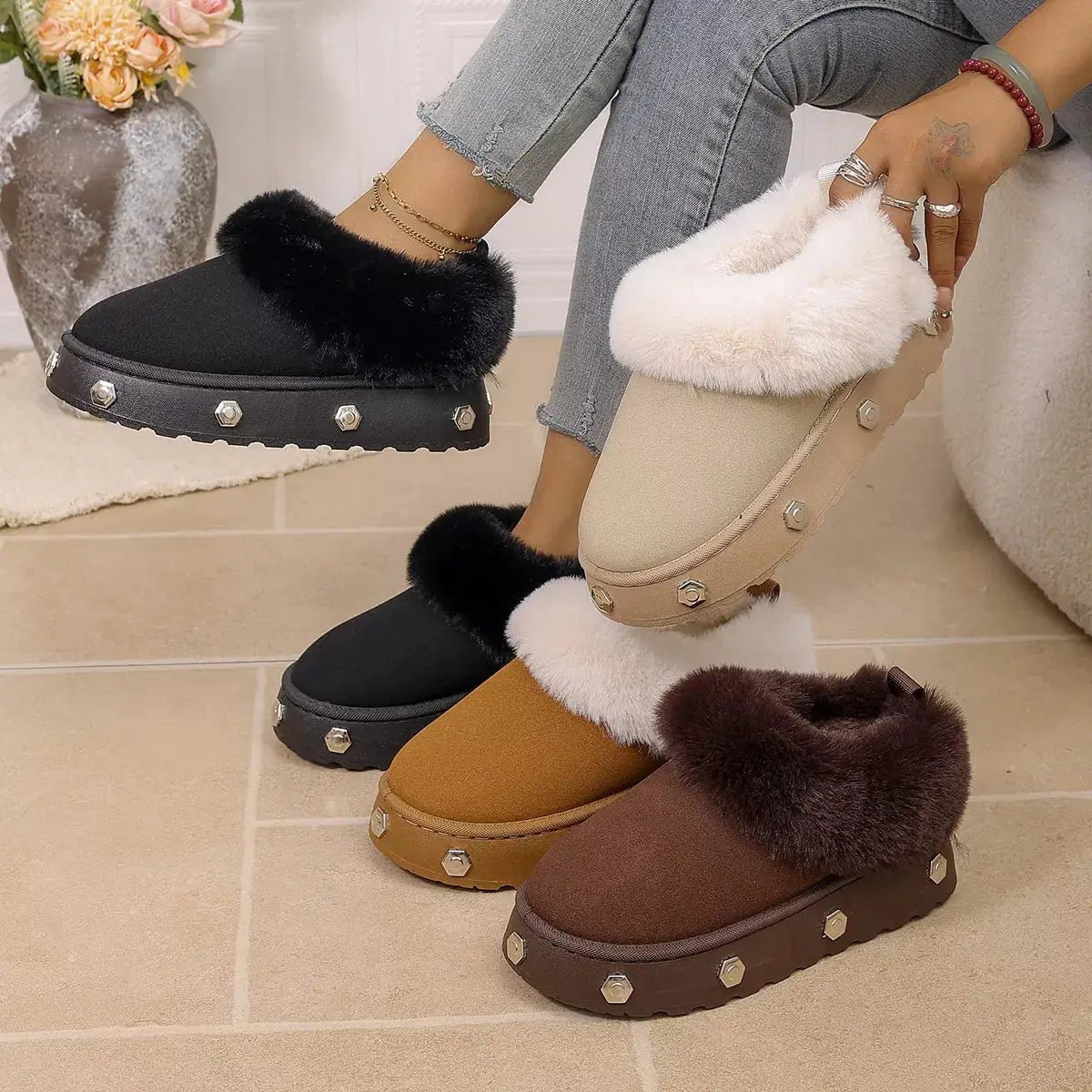 Round Toe Platform Boots - Bitsy Gypsy Boutique