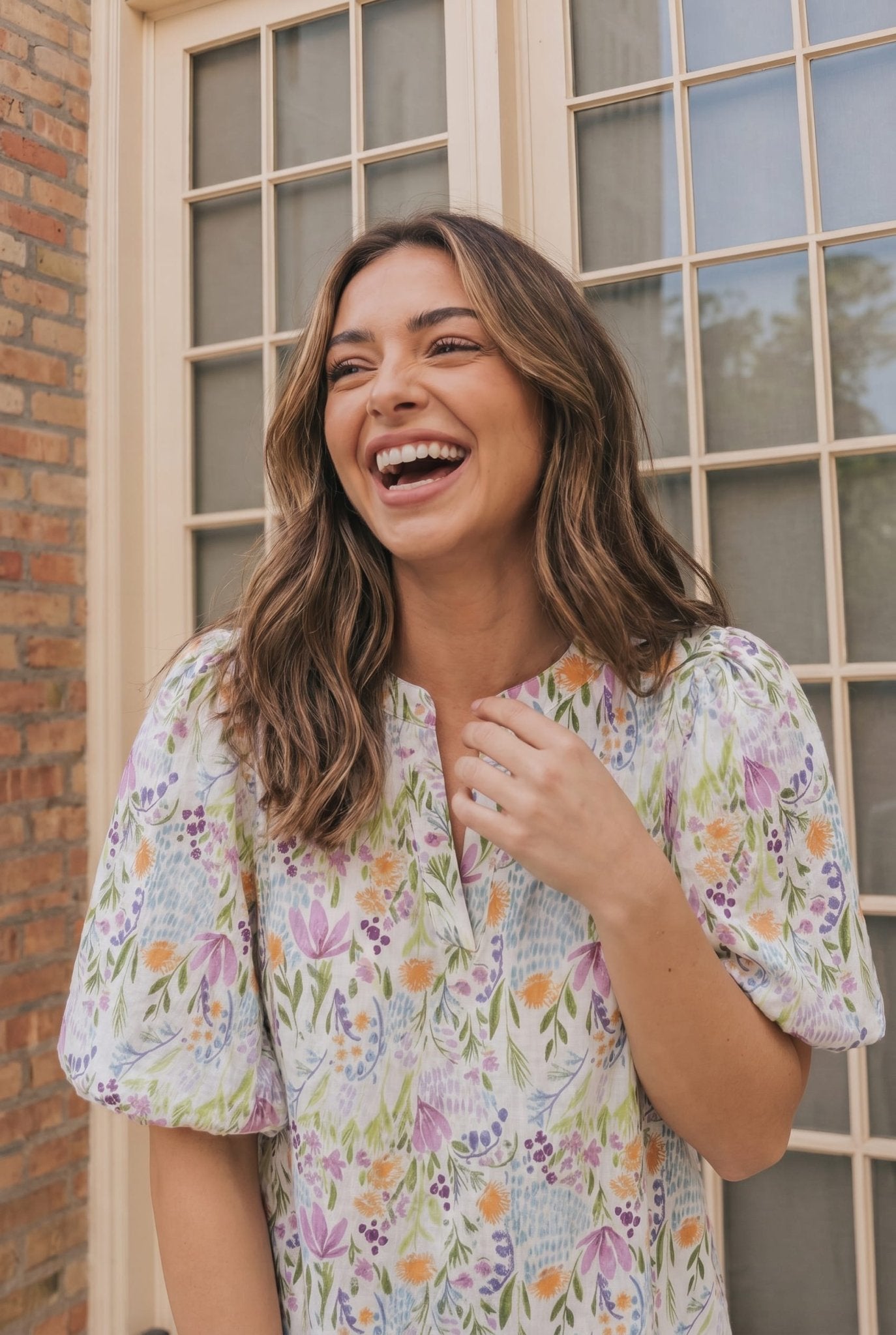 Running Through Wildflowers Flutter Sleeve Blouse - Bitsy Gypsy Boutique