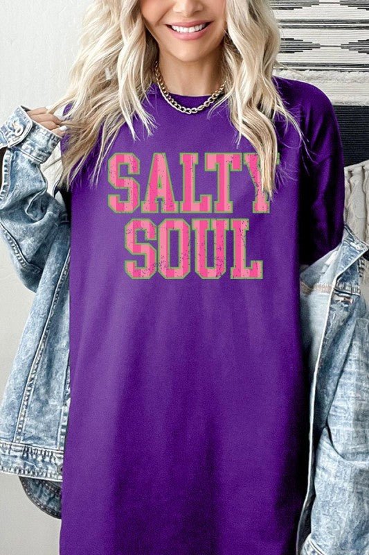 Salty Soul Graphic Heavy Cotton Tee - Bitsy Gypsy Boutique