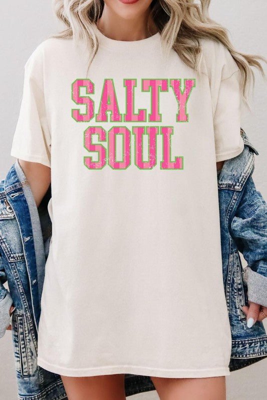 Salty Soul Graphic Heavy Cotton Tee - Bitsy Gypsy Boutique