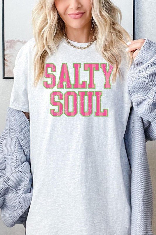 Salty Soul Graphic Heavy Cotton Tee - Bitsy Gypsy Boutique