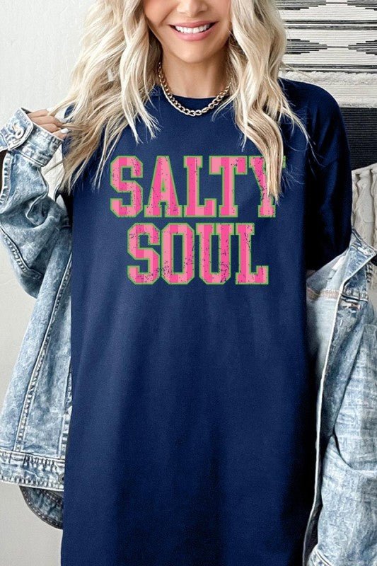 Salty Soul Graphic Heavy Cotton Tee - Bitsy Gypsy Boutique