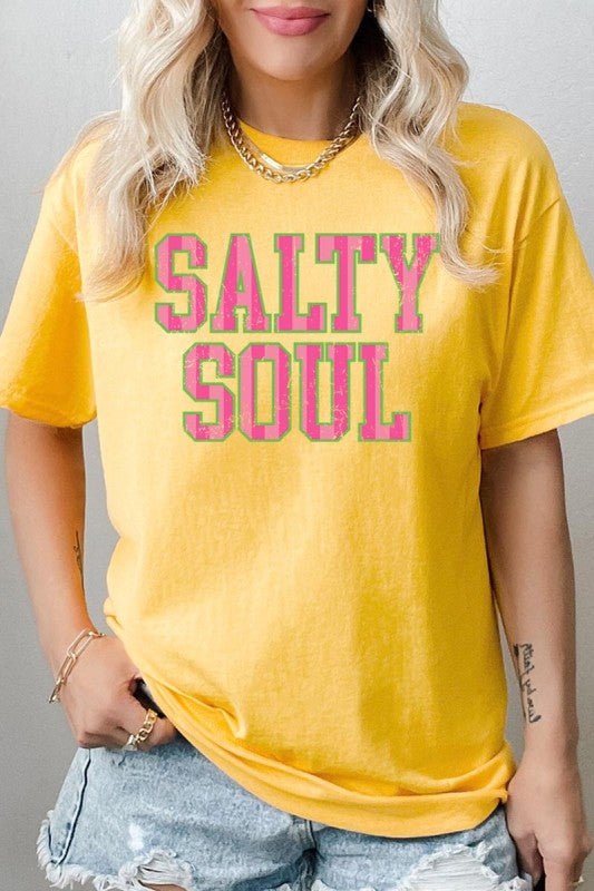 Salty Soul Graphic Heavy Cotton Tee - Bitsy Gypsy Boutique