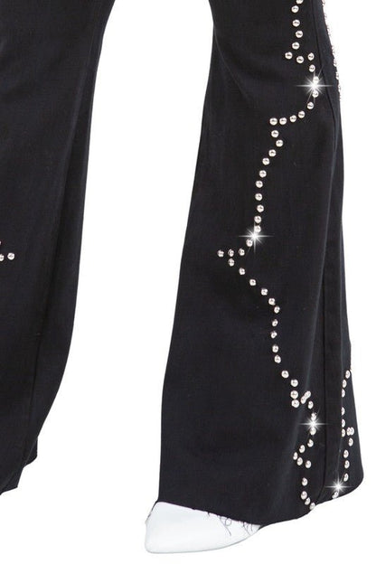 Santa Fe Bell Bottom Jean in Black - Bitsy Gypsy Boutique