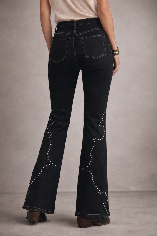 Santa Fe Studded Boot Cut Jean - Bitsy Gypsy Boutique