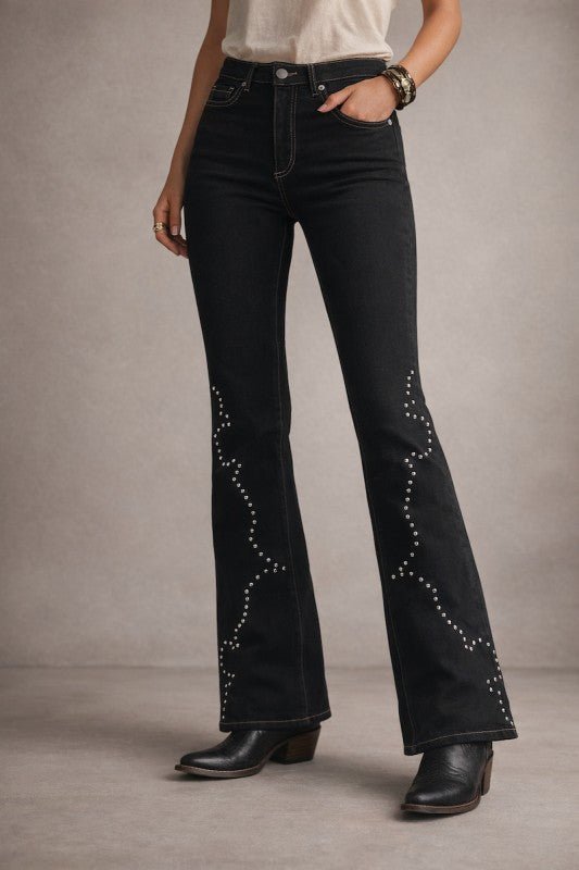 Santa Fe Studded Boot Cut Jean - Bitsy Gypsy Boutique