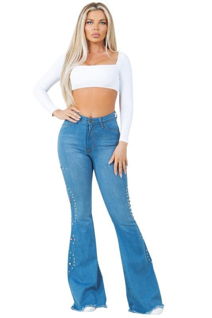 Santa Rosa Bell Bottom Jean - Bitsy Gypsy Boutique