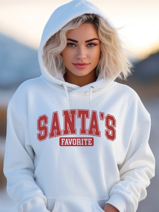 Santa's Favorite Graphic Hoodie - Bitsy Gypsy Boutique