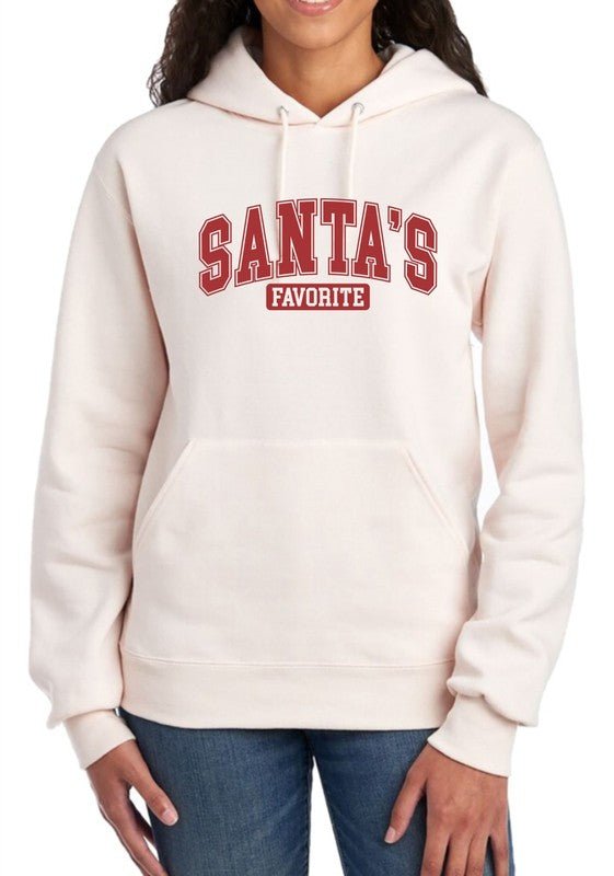 Santa's Favorite Graphic Hoodie - Bitsy Gypsy Boutique