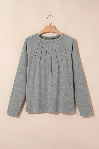 Seam Detail Raglan Long Sleeve Top - Bitsy Gypsy Boutique