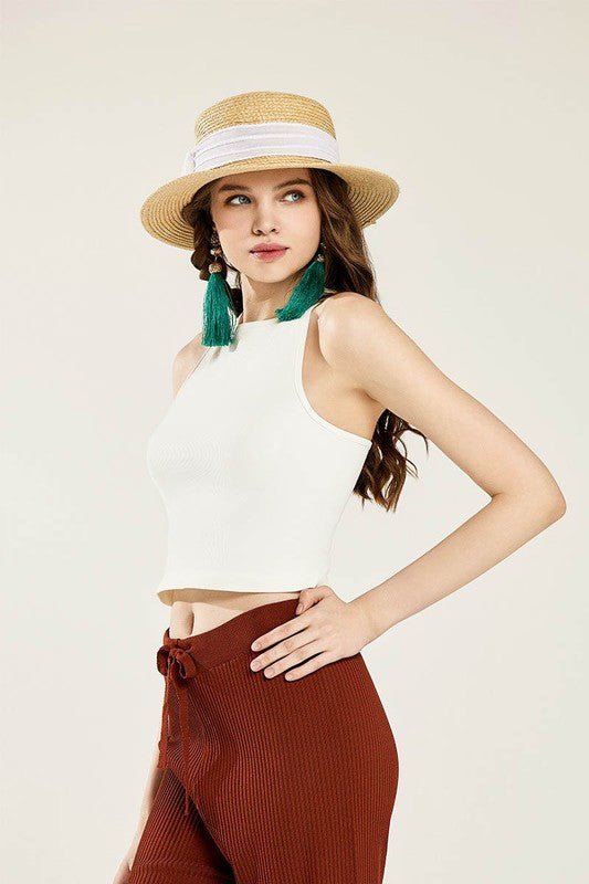 Seamless High Neck Racerback Crop Top - Bitsy Gypsy Boutique